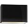 Ambiance 10" High Gloss Black Wide Rectangle ADA Wall Sconce