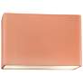 Ambiance 10" High Gloss Blush Wide Rectangle ADA Wall Sconce