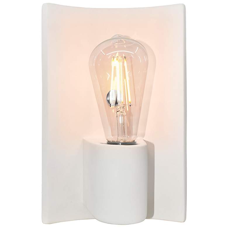 Image 1 Ambiance 10" High Gloss White Nickel Flex Wall Sconce
