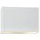 Ambiance 10" High Gloss White Wide Rectangle ADA Wall Sconce