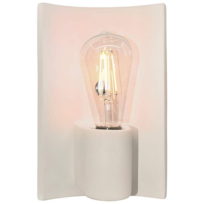 Image 1 Ambiance 10" High Matte White Nickel Flex Wall Sconce