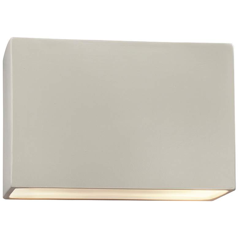 Image 1 Ambiance 10" High Matte White Wide Rectangle ADA Wall Sconce