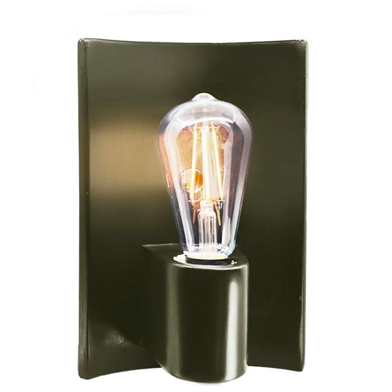 Image 1 Ambiance 10 inch High Pewter Green Brass Flex Wall Sconce