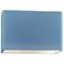 Ambiance 10" Open Sky Blue Really Big Rectangle Wide ADA Wall Sconce