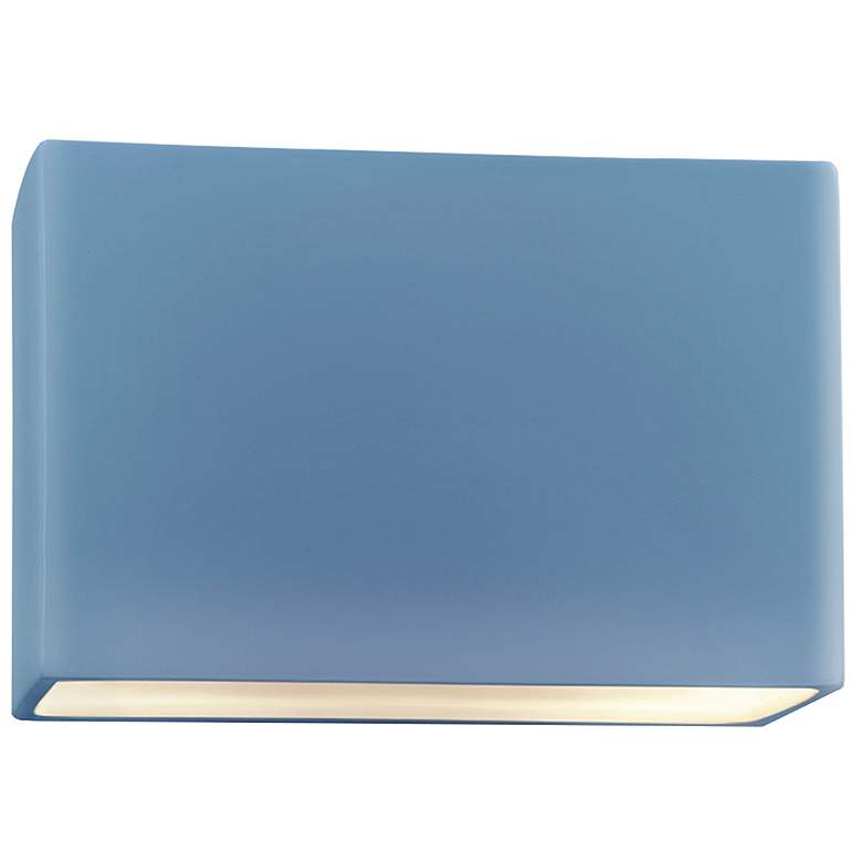 Image 1 Ambiance 10" Open Sky Blue Really Big Rectangle Wide ADA Wall Sconce