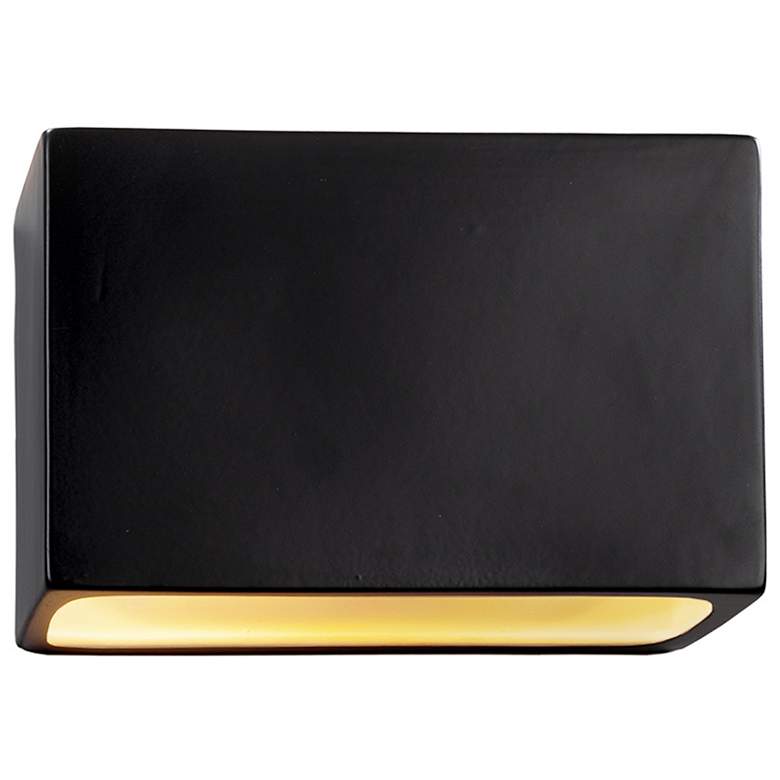 Image 1 Ambiance 10" Rectangle LED Wall Sconce - Closed Top - Matte Black
