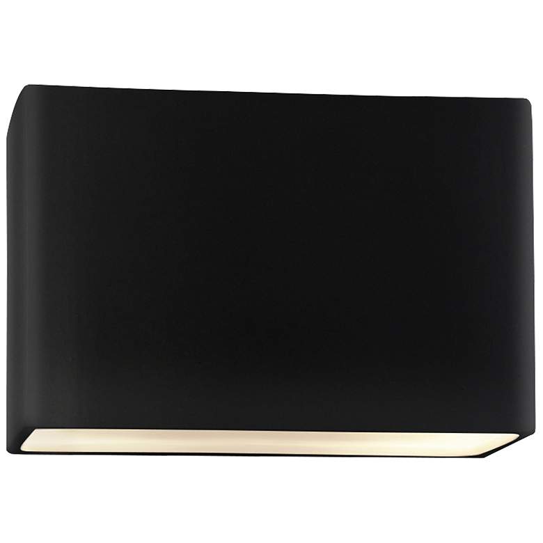 Image 1 Ambiance 10"H Carbon Black Wide Rectangle Closed ADA Sconce