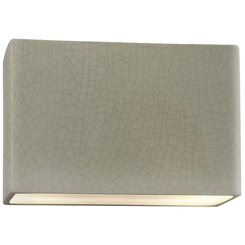 Image 1 Ambiance 10"H Celadon Crackle Wide Rectangle ADA Wall Sconce