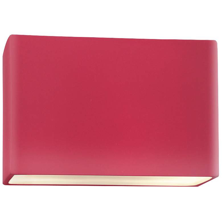 Image 1 Ambiance 10"H Cerise Wide Rectangle Closed ADA Wall Sconce