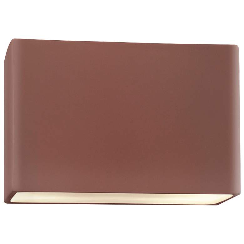 Image 1 Ambiance 10"H Clay Wide Rectangle Closed ADA Outdoor Sconce