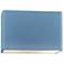Ambiance 10"H Closed Top Sky Blue Really Big Rectangle Wide ADA LED Sc