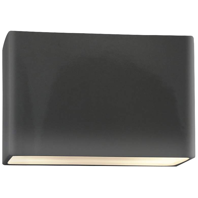 Image 1 Ambiance 10"H Gray Wide Rectangle LED ADA Outdoor Sconce