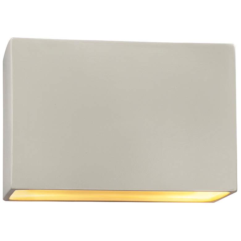 Image 1 Ambiance 10"H Matte White Gold Closed Top ADA Wall Sconce