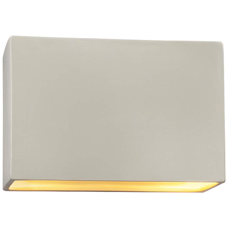 Image 1 Ambiance 10 inchH Matte White Gold LED ADA Outdoor Wall Sconce