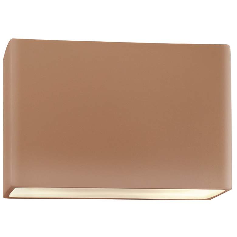 Image 1 Ambiance 10"H Open Adobe Really Big Rectangle Wide ADA LED Wall Sconce