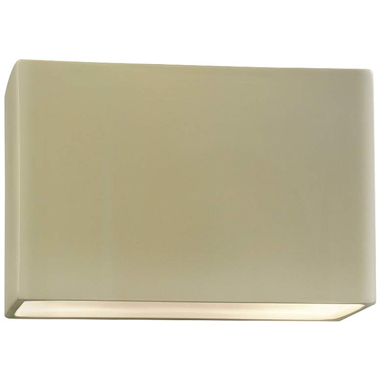 Image 1 Ambiance 10 inchH Vanilla Gloss Wide Rectangle ADA Wall Sconce