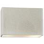 Ambiance 10"H White Crackle Wide Rectangle ADA Wall Sconce