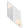 Ambiance 11 1/2" High Gloss White Rhomboid LED Wall Sconce