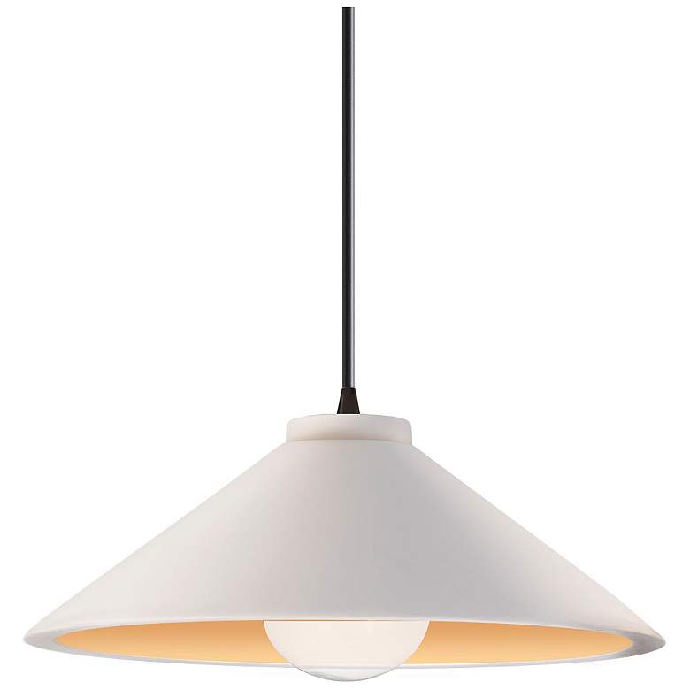 Image 1 Ambiance 11 3/4" Wide Matte White Ceramic Mini Pendant