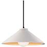 1_Ambiance 11 3/4" Wide Matte White Ceramic Mini Pendant