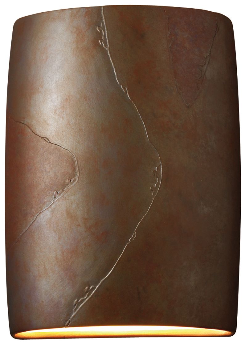 Ambiance 12.25" Tierra Red ADA Wide Cylinder Wall Sconce Made to Order
