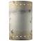 Ambiance 12.5"H Greco Travertine Cylinder w/ Perfs Wall Sconce