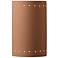 Ambiance 12.5" Closed Top Adobe Large Cylinder w/ Perfs ADA Outdoor Sc