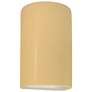 Ambiance 12.5" Closed Top Muted Yellow Large Cylinder ADA Outdoor Scon