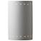 Ambiance 12.5" Open Bisque Large Cylinder w/ Perfs Wall Sconce