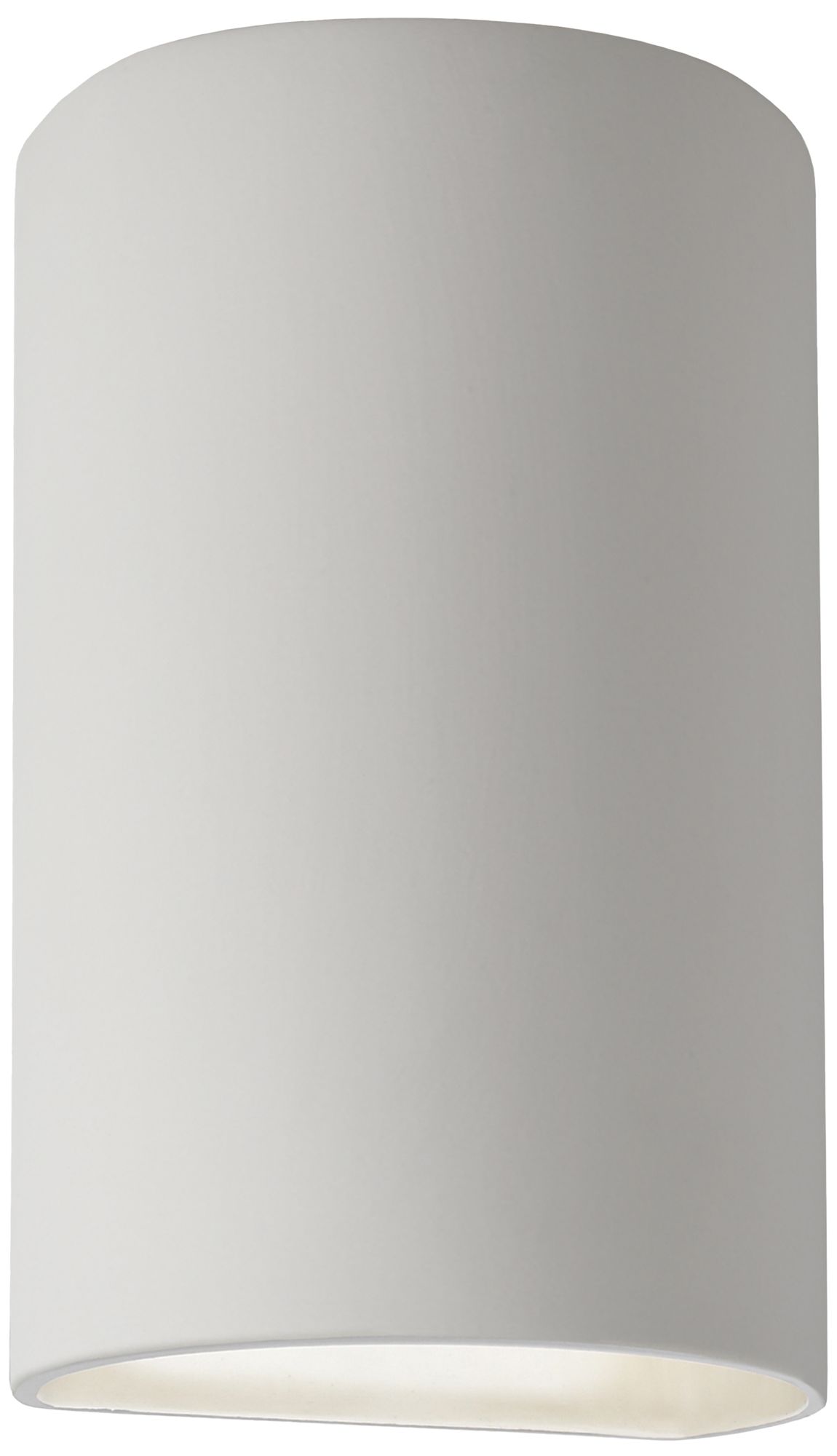 Ambiance 12.5"H Bisque Ceramic Open Top & Bottom Cylinder ADA Wall