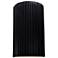 Ambiance 12.5"H Carbon Matte Black Large Pleated Cylinder ADA LED Scon