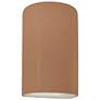Ambiance 12.5"H Closed Top Adobe Large Cylinder ADA LED Wall Sconce