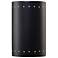 Ambiance 12.5"H Closed Top Carbon Large Cylinder w/ Perfs LED Sconce