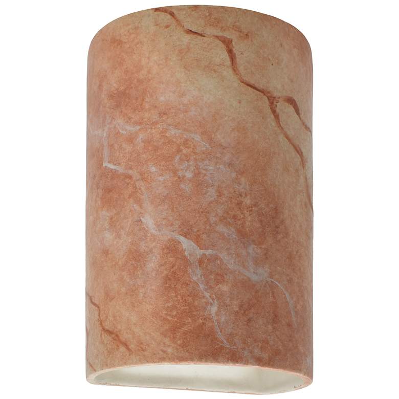 Image 1 Ambiance 12 1/2 inch High Agate Marble Cylinder LED Wall Sconce