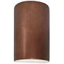 Ambiance 12 1/2" High Antique Copper Cylinder Wall Sconce