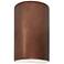 Ambiance 12 1/2" High Antique Copper Cylinder Wall Sconce
