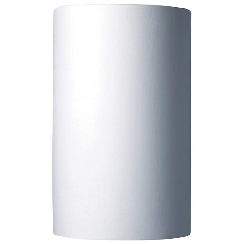 Image 1 Ambiance 12 1/2 inch High Bisque Cylinder LED Wall Sconce