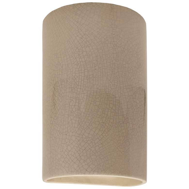 Image 1 Ambiance 12 1/2 inch High Brown Crackle Cylinder ADA Wall Sconce