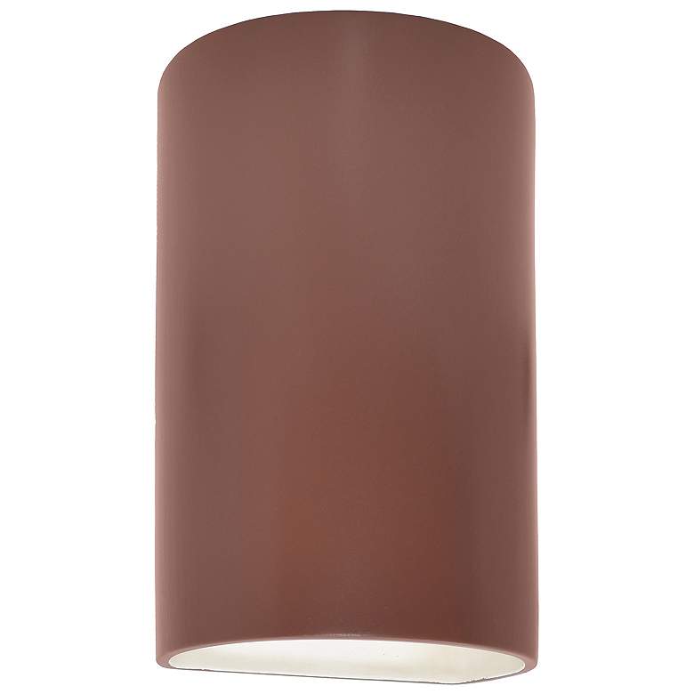 Image 1 Ambiance 12 1/2" High Canyon Clay Cylinder LED Wall Sconce