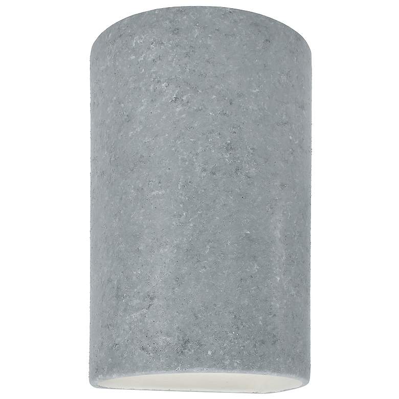 Image 1 Ambiance 12 1/2 inch High Concrete Cylinder LED Wall Sconce