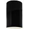 Ambiance 12 1/2" High Gloss Black Cylinder ADA Wall Sconce