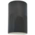 Ambiance 12 1/2" High Gloss Gray Cylinder Wall Sconce