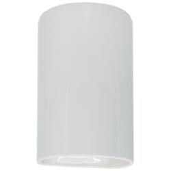 Ambiance 12 1/2" High Gloss White Cylinder ADA Wall Sconce