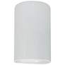 Ambiance 12 1/2" High Gloss White Cylinder Closed ADA Sconce