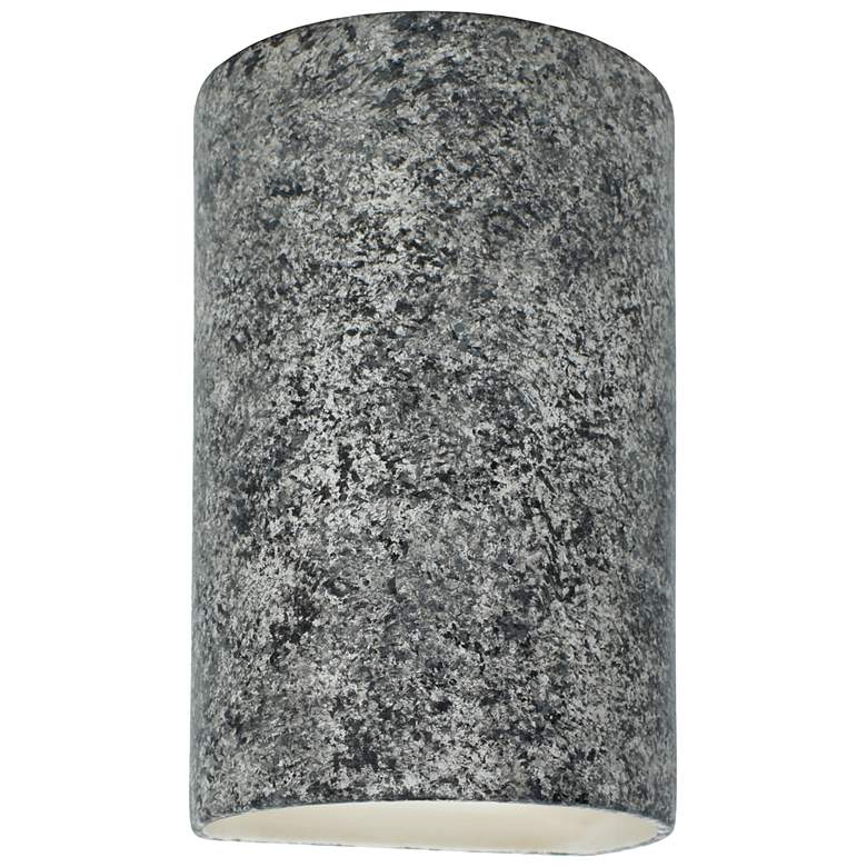 Image 1 Ambiance 12 1/2 inch High Granite Ceramic Cylinder Wall Sconce