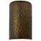 Ambiance 12 1/2" High Hammered Brass Cylinder Wall Sconce