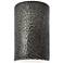 Ambiance 12 1/2" High Hammered Pewter Cylinder Wall Sconce