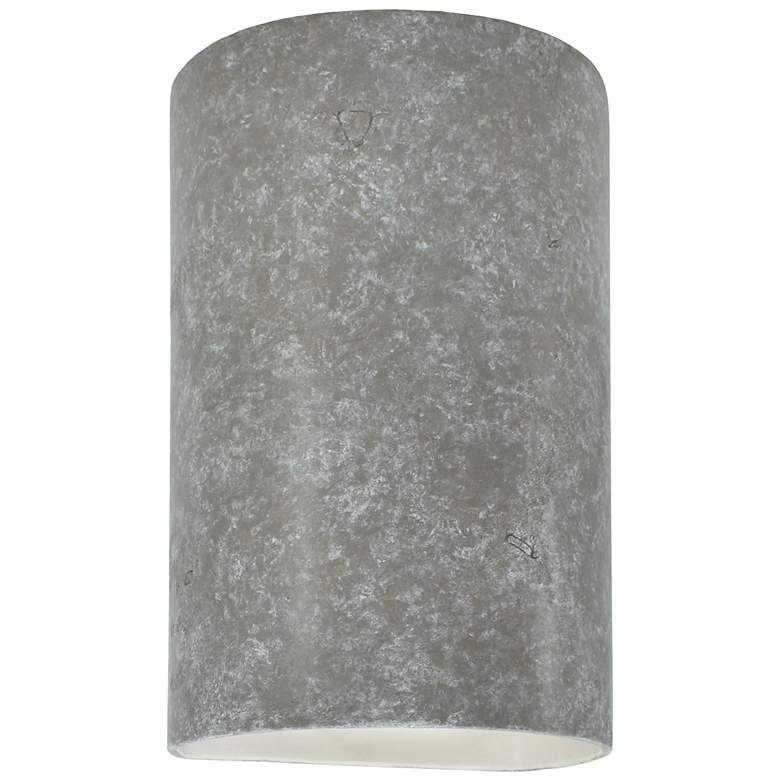 Image 1 Ambiance 12 1/2 inch High Mocha Cylinder LED Outdoor Wall Sconce