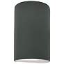 Ambiance 12 1/2" High Pewter Green Cylinder LED Wall Sconce