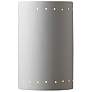 Ambiance 12 1/2"H Bisque Perfs Closed Outdoor Wall Sconce
